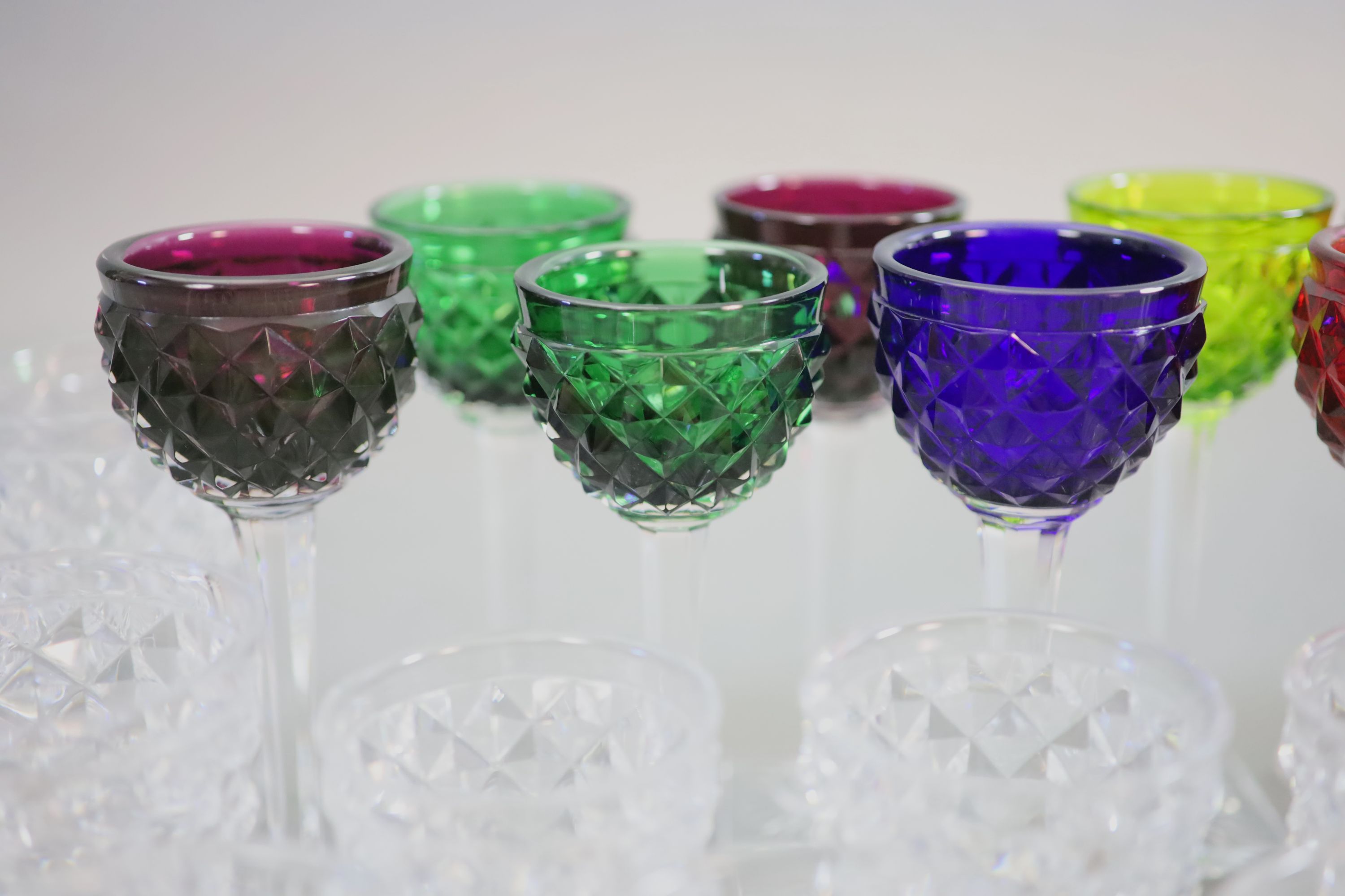 A part suite of Baccarat table glass
